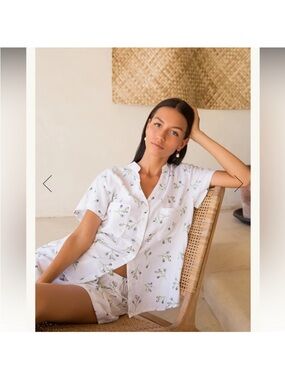 Piyama Maggie Pajama Top - lyocell linen - bluebell